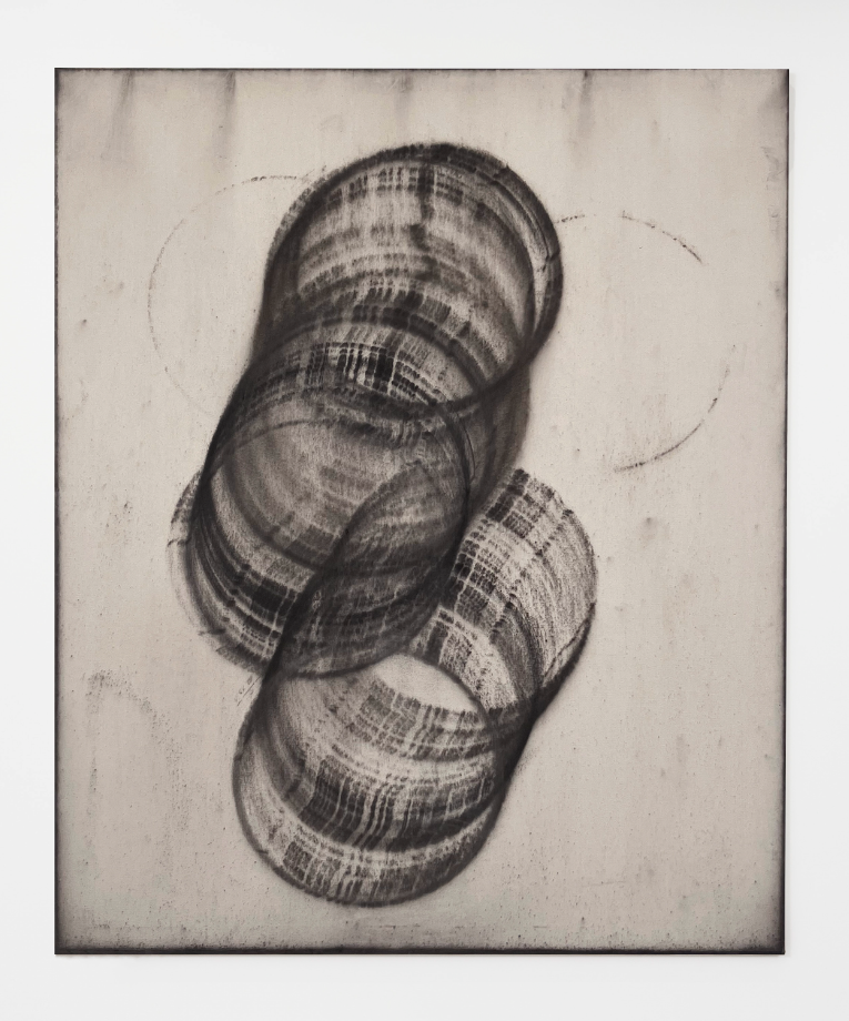 Fabian Herkenhoener, Los Angeles drag painting #2 (maple ave and parking lots), 2024