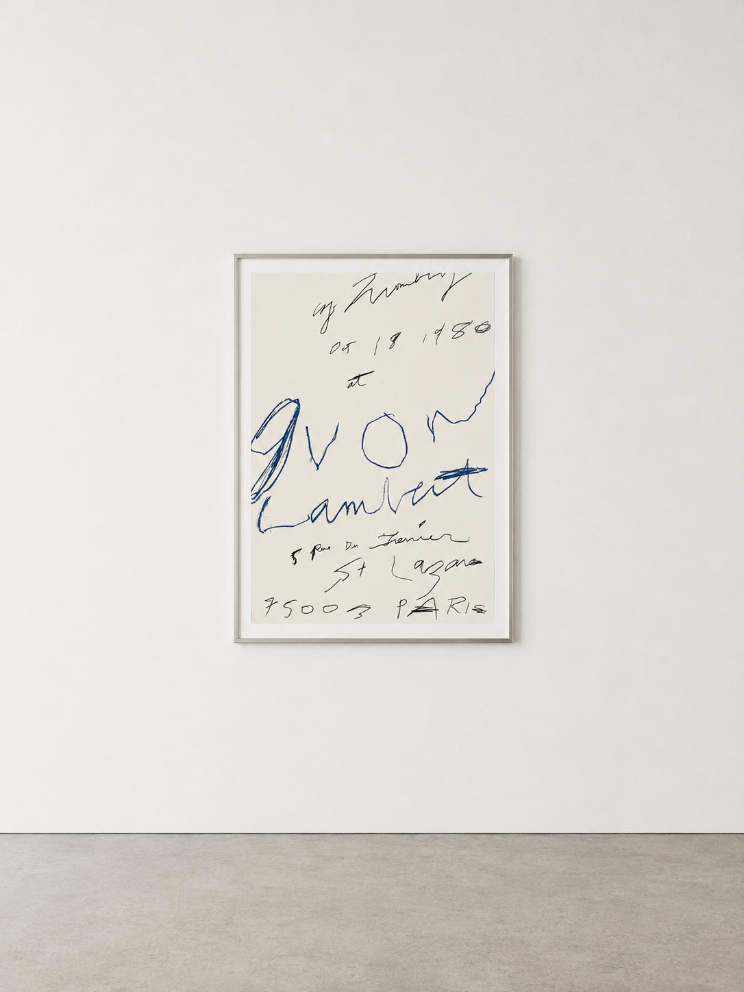 Cy Twombly, Exhibition Poster, 1980 – Enth Projects