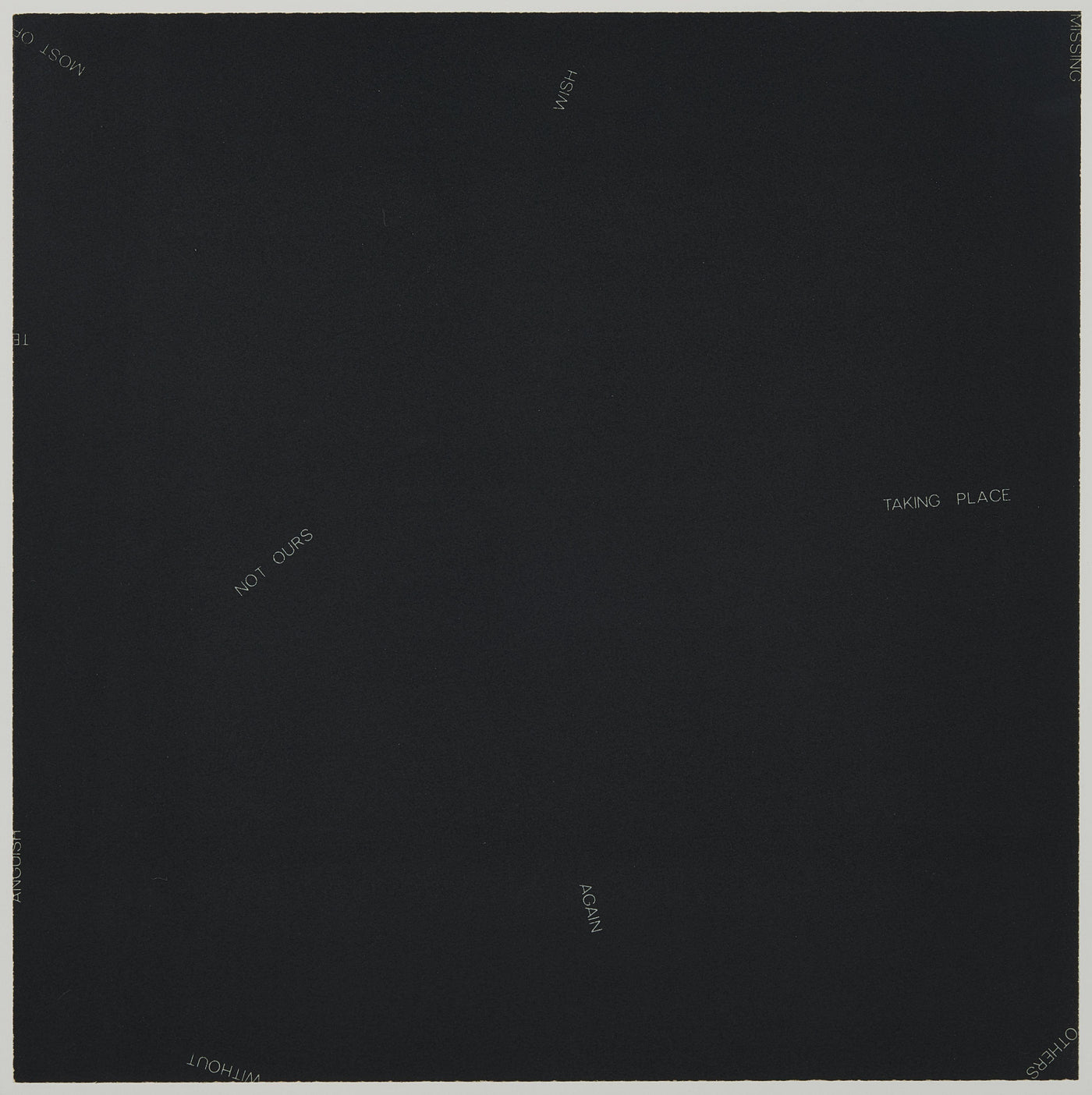 Robert Barry, Untitled (Black), 1990