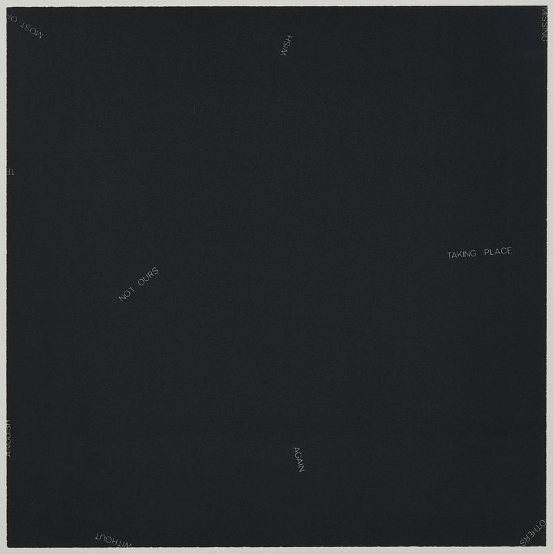 Robert Barry, Untitled (Black), 1990