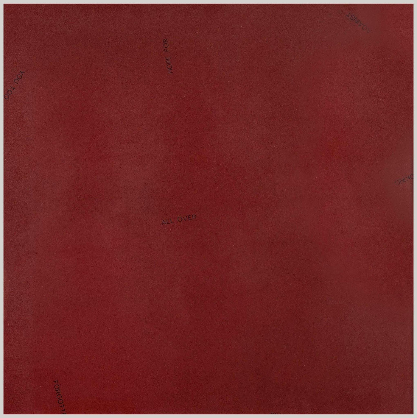 Robert Barry, Untitled (Red), 1990